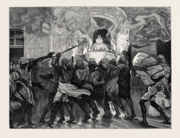 EMPRESS OF INDIA: THE MAHARAJAH REWAH LEAVING ALLAHABAD RAILWAY STATION, ON THE WAY TO THE IMPERIAL
