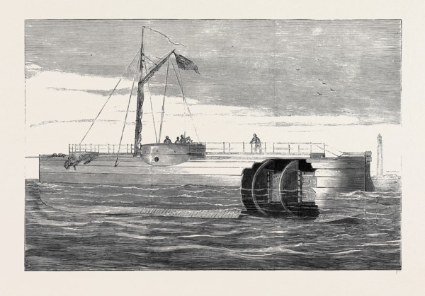 CLEOPATRA'S NEEDLE: PROPOSED SCHEME FOR TRANSPORTING THE MONUMENT TO ENGLAND: EXTERIOR OF THE