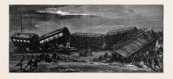 RAILWAY ACCIDENT NEAR WINCANTON: THE SCENE HALF-AN-HOUR AFTERWARDS