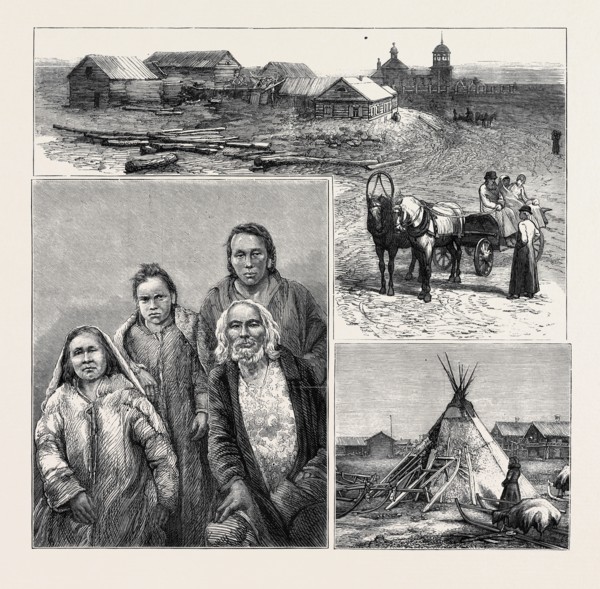 TO SIBERIA BY SEA, CAPTAIN WIGGINS' EXPEDITION: Town of Obdorsk on the Lower Obi, East Siberia; The