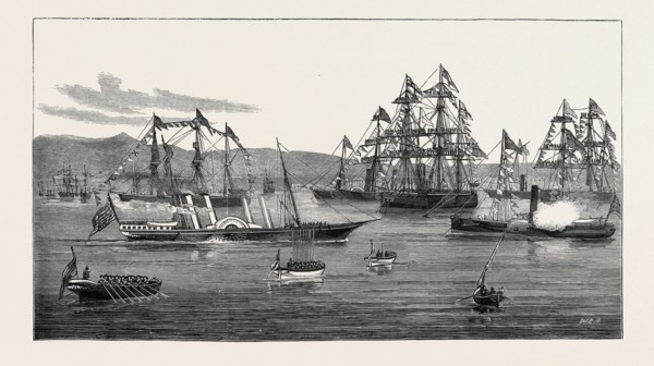 VISIT OF THE PRINCESS OF WALES TO GREECE: THE ARRIVAL IN THE HARBOUR AT THE PIRAEUS