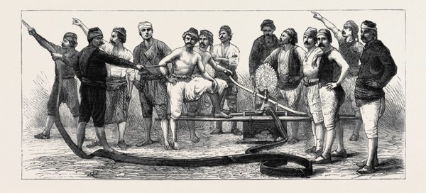 THE WAR IN THE EAST, WITH THE TURKS: A GROUP OF TURKISH FIREMEN