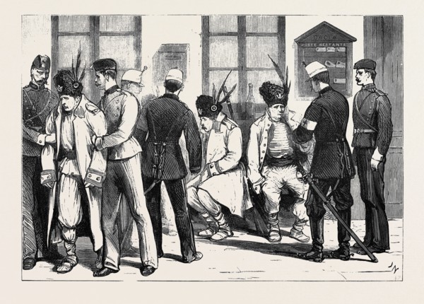 THE WAR IN THE EAST: INVALID ROMANIAN SOLDIERS AT A RAILWAY STATION