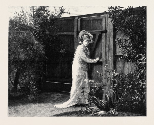"WAITING AT THE GATE", FROM THE PICTURE BY MARCUS STONE, A.R.A.