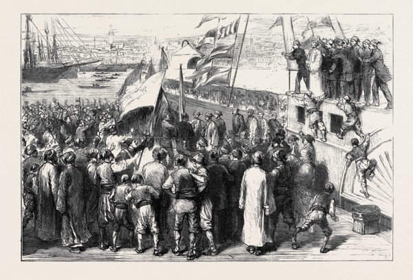 THE WAR IN THE EAST, WITH THE TURKS: SKETCHES AT CONSTANTINOPLE: RETURN OF THE SOFTA DEPUTATION