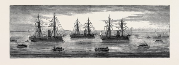THE WAR IN THE EAST: WITH HOBART PASHA, DIAGRAM OF HOBART PASHA'S MEANS OF DEFENCE AGAINST TORPEDO
