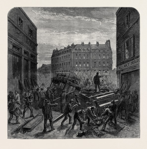 THE BARRICADES IN PARIS, FRANCE, 1870