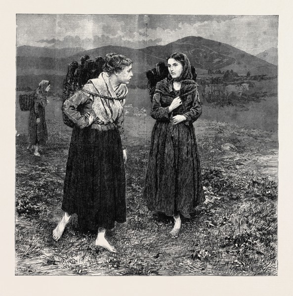 IRISH SKETCHES: TURF CARRIERS, 1870