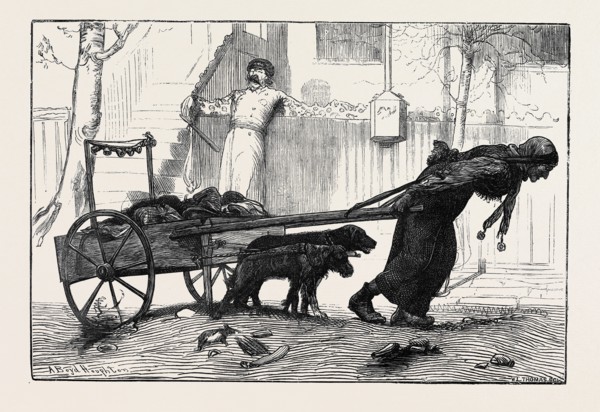 NEW YORK: IN THE RAG TRADE, 1870; The rag gatherers must begin their labours in the very small