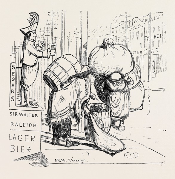 NEW YORK: RAG COLLECTORS, 1870; The rag gatherers must begin their labours in the very small hours