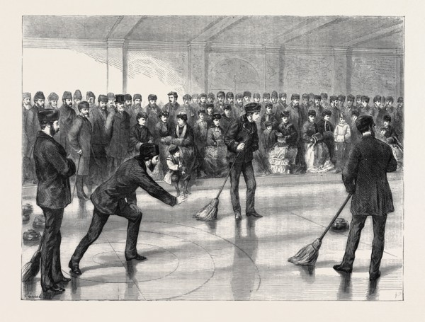 PRINCE ARTHUR OPENING THE CALEDONIA CURLING RINK AT MONTREAL, CANADA, 1870