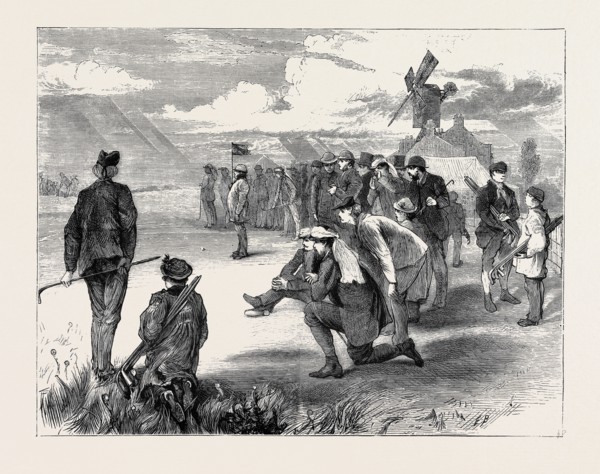 GOLF MATCH BETWEEN THE ROYAL BLACKHEATH AND LONDON SCOTTISH CLUBS AT WIMBLEDON, 1870