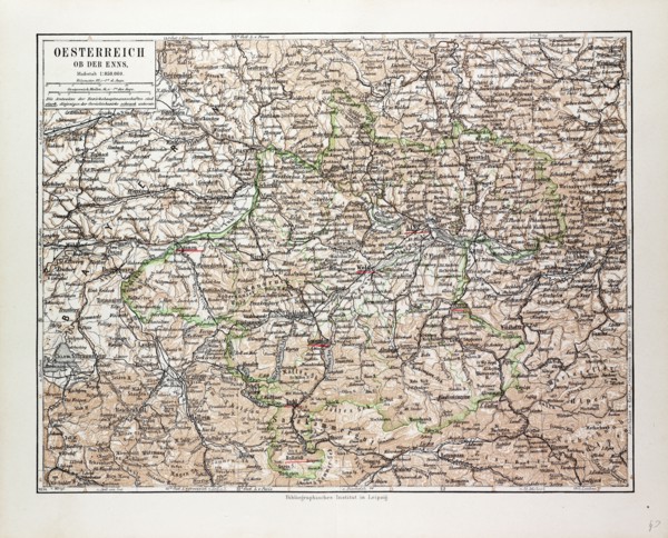 MAP OF AUSTRIA, 1899