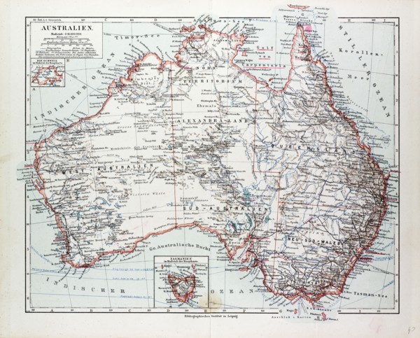 MAP OF AUSTRALIA, 1899