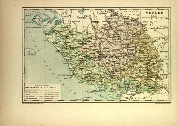 MAP OF VENDÃâE, FRANCE