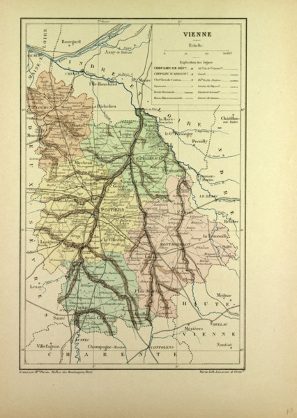 MAP OF VIENNE, FRANCE