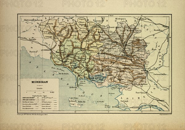 MAP OF MORBIHAN, FRANCE