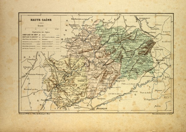 MAP OF HAUTE-SAÃîNE, FRANCE