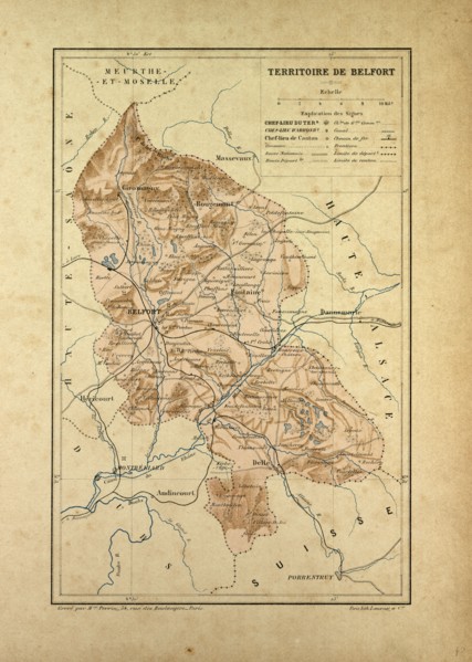 MAP OF TERRITOIRE DE BELFORT, FRANCE