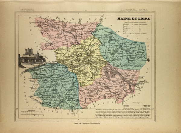 MAP OF MAINE ET LOIRE, FRANCE