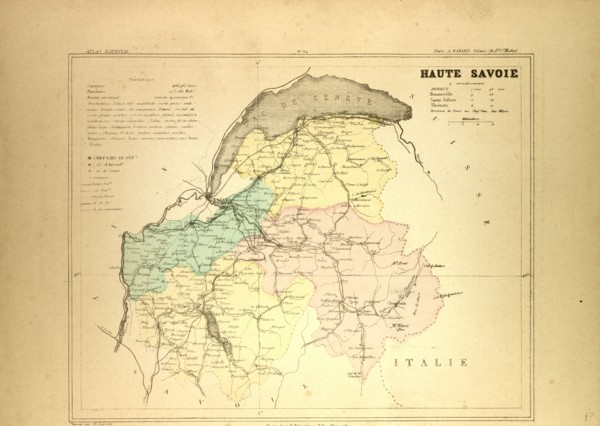 MAP OF HAUTE SAVOIE, FRANCE