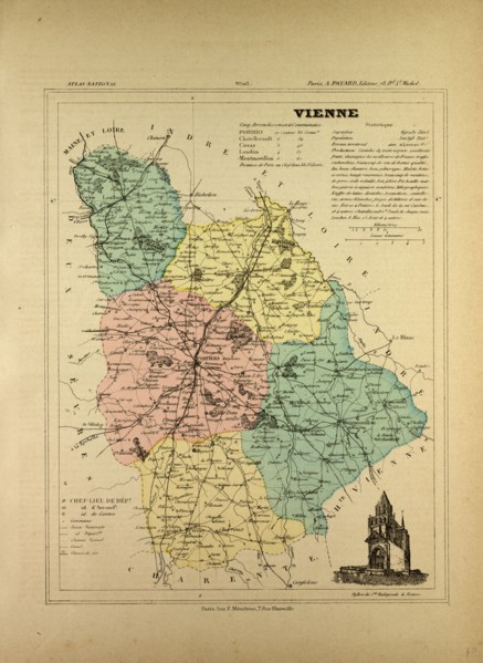 MAP OF VIENNE, FRANCE