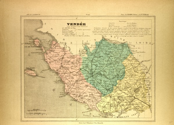 MAP OF VENDÃâE, FRANCE