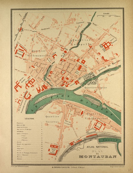 MAP OF MONTAUBAN, FRANCE