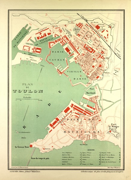 MAP OF TOULON, FRANCE