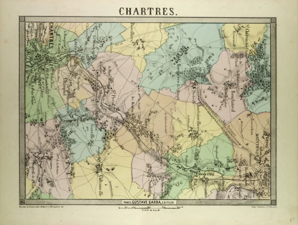 MAP OF CHARTRES, FRANCE