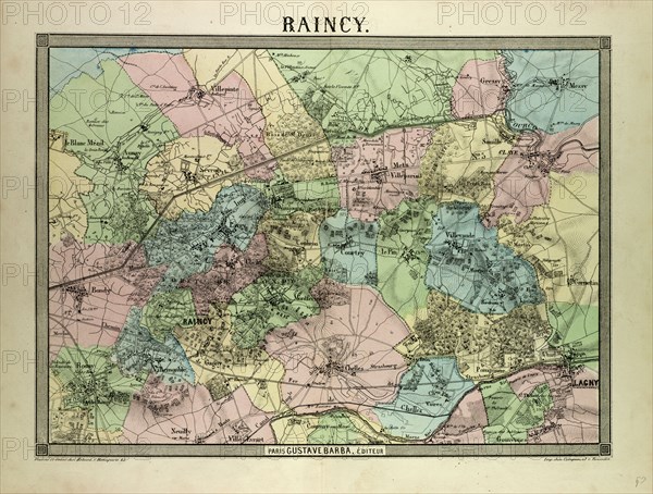 MAP OF RAINCY, FRANCE