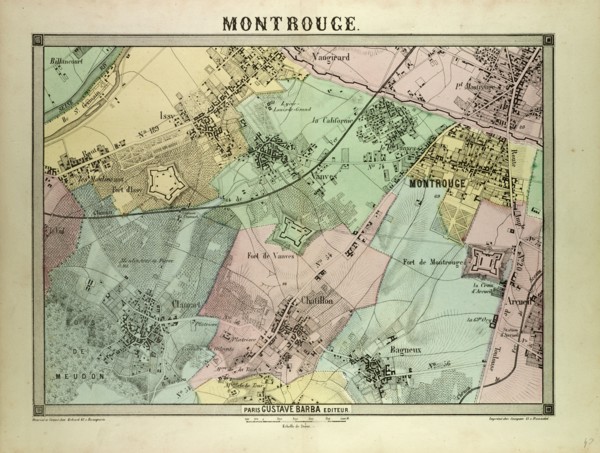 MAP OF MONTROUGE, FRANCE