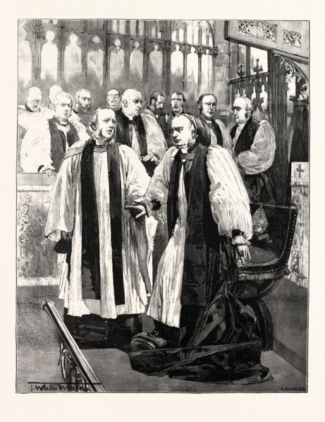 INSTALLATION OF THE ARCHBISHOP OF YORK IN YORK MINSTER.