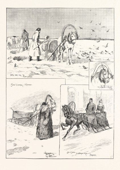 SIBERIA IN WINTER: GETTING WATER FROM THE FROZEN YENESEI; SNOW SCAVENGER IN KRASNOIARSK