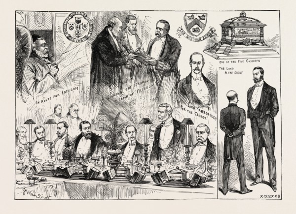BANQUET AT THE TOWNHALL, GRIMSBY, ON THE TOWN BECOMING A COUNTY BOROUGH.