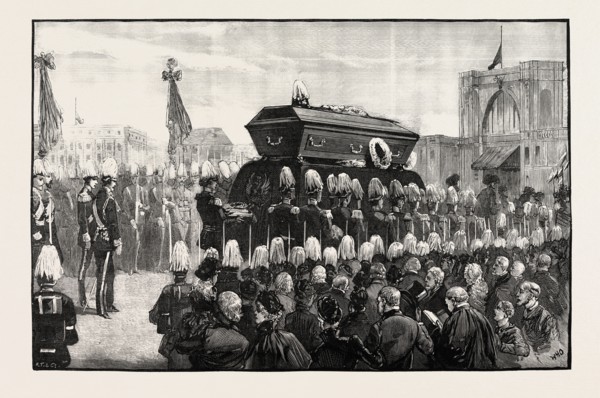 THE FUNERAL OF COUNT MOLTKE: PROCESSION TO THE LEHRTER RAILWAY STATION, BERLIN, GERMANY