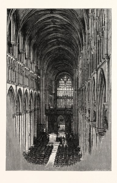 BEVERLEY MINSTER, THE NAVE, LOOKING EAST.