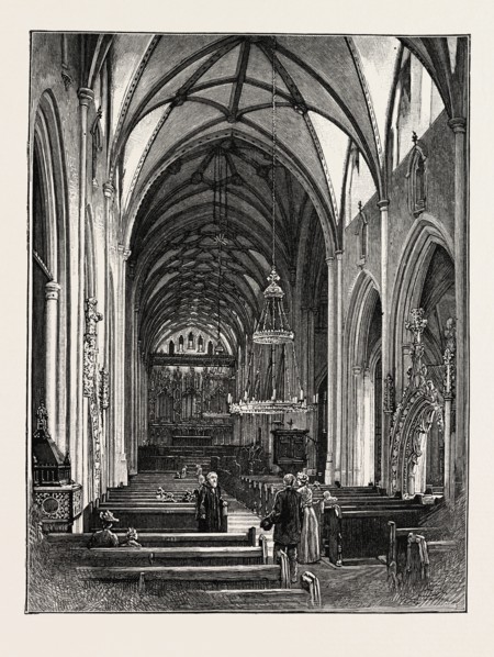 OTTERY ST. MARY, THE NAVE, LOOKING EAST, UK