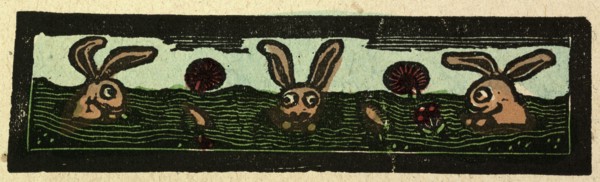illustration of English tales, folk tales, and ballads. Rabbits
