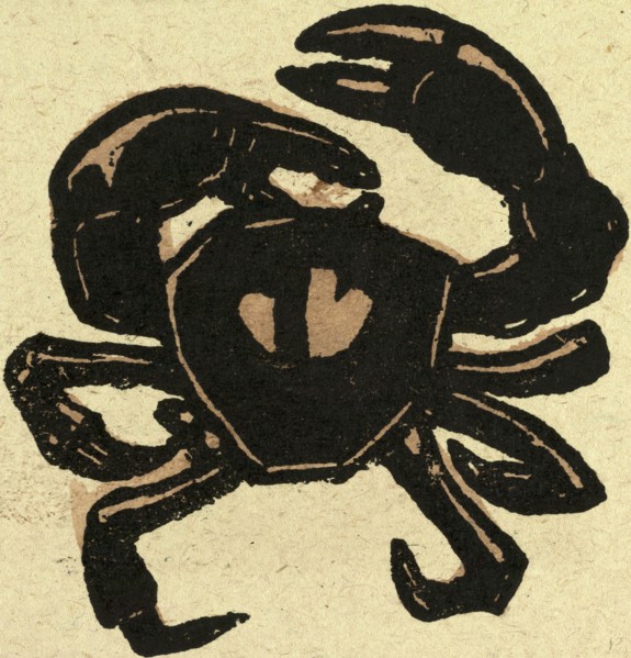 illustration of English tales, folk tales, and ballads. A crab