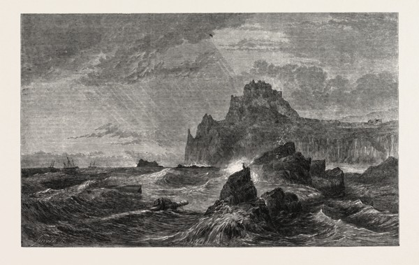 MONT ORGUEIL CASTLE, JERSEY, BY S.P. JACKSON, IN THE EXHIBITION OF THE OLD WATER-COLOUR SOCIETY