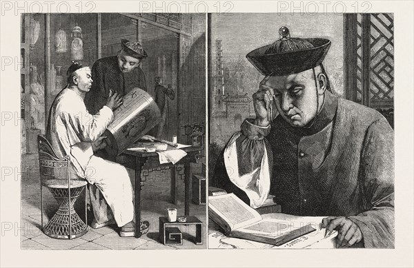 THE LANTERN PAINTER, BY M. THEODORE DELAMARRE (LEFT), THE OCCIDENTALIST, BY M. THEODORE DELAMARRE