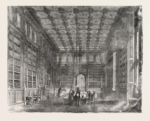 THE NEW HOUSES OF PARLIAMENT: LIBRARY OF THE HOUSE OF COMMONS, UK, 1854, LONDON