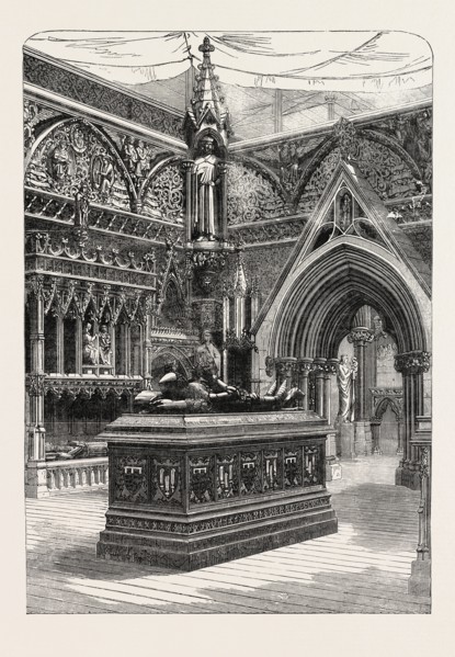 THE ENGLISH MEDIAEVAL COURT, AT THE CRYSTAL PALACE, SYDENHAM, 1854, UK