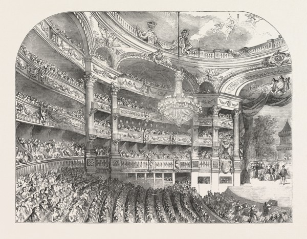 INTERIOR OF THE GRAND OPERA-HOUSE, AT PARIS, FRANCE, 1854