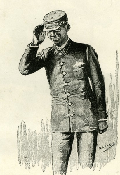 A Pullman car porter, USA, 1891