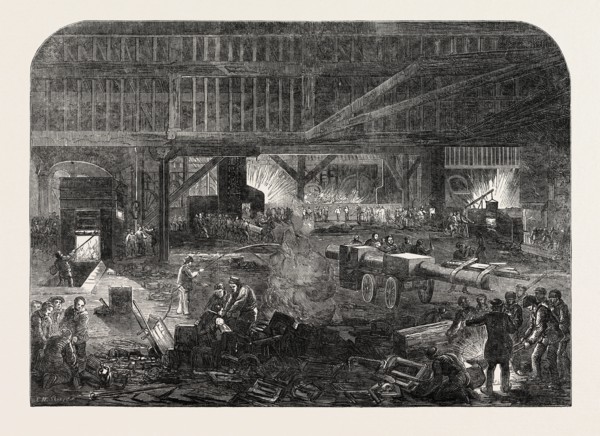MARE AND CO.'S IRON SHIP-BUILDING WORKS, 1854