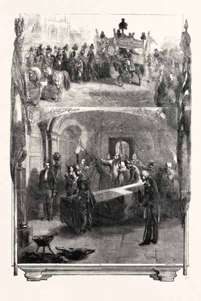 FUNERAL OF MARSHAL ST. ARNAUD, AT PARIS: INTERNMENT OF MARSHAL ST. ARNAUD IN THE VAULT OF THE