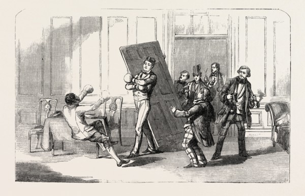 SCENE FROM THE NEW FARCE OF THE SLOW MAN, AT THE ADELPHI THEATRE, LONDON, UK, 1854