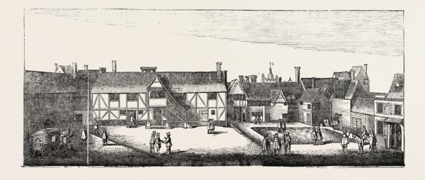 SOUTH VIEW OF ARUNDEL HOUSE IN 1646, LONDON, UK